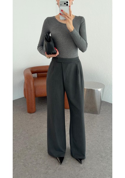 Çapraz Kemerli Antrasit Premium Pantolon modelleri