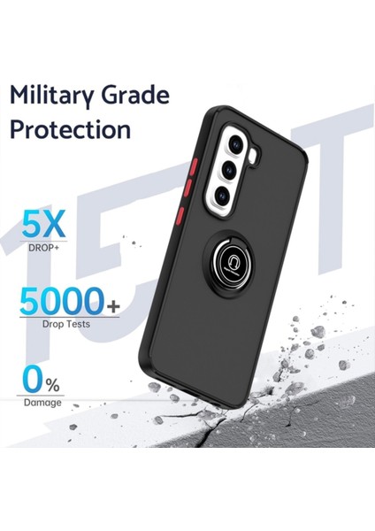 Infinix Hot 50 Pro Plus Uyumlu Kılıf Yüzüklü Standlı Extra Darbe Koruma Sert Silikon Kapak - Yeşil fiyatları