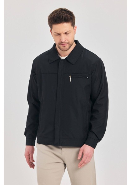 Erkek Siyah Klasik Yaka Mevsimlik Mont&ceket modelleri