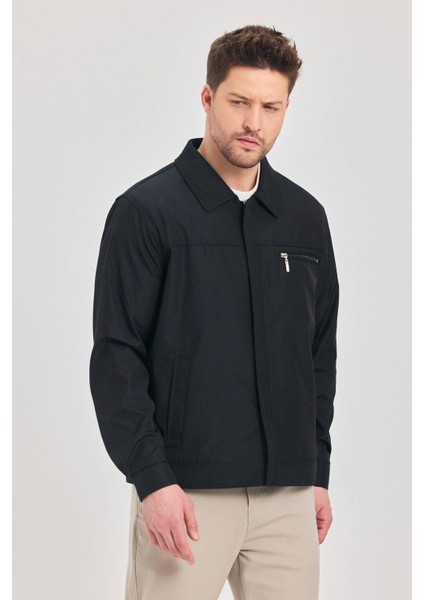 Erkek Siyah Klasik Yaka Mevsimlik Mont&ceket fırsatları