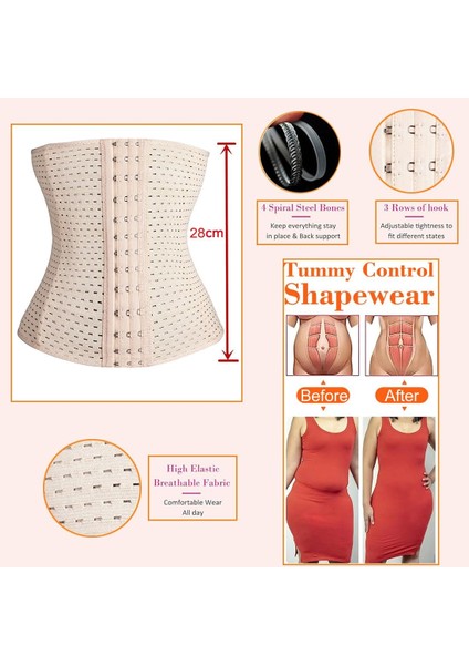 Agraflı Bel Korsesi |Lohusa & Günlük Kullanım İçin Bel incelten Toparlayıcı Korse| Siyah, Ten modelleri