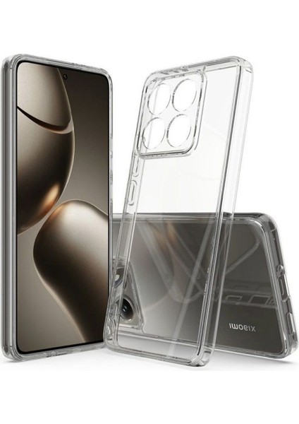 Xiaomi 15T Uyumlu Silikon Kılıf - Kamera Korumalı Esnek Pastel Renk Kapak - Şeffaf