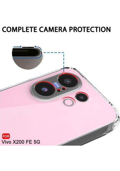 Vivo X200 Fe Uyumlu Silikon Kılıf - Kamera Korumalı Esnek Pastel Renk Kapak - Şeffaf fiyatları