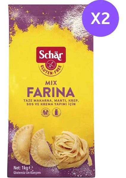 Farina Çok Amaçlı Glutensiz Un Karışımı 1000 gr (2 Paket)