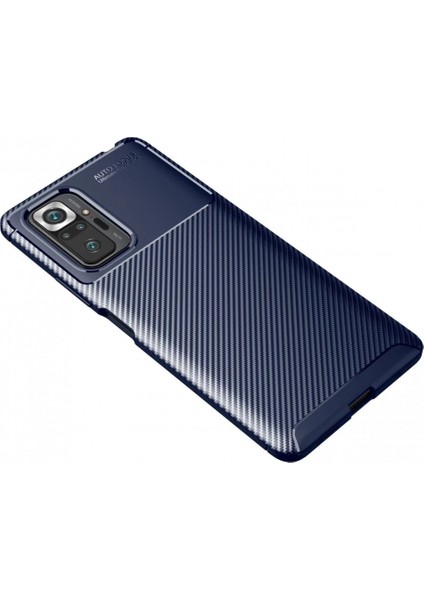 Xiaomi Redmi Note 10 Pro Kılıf Auto Focus Karbon Kapak - Lacivert fiyatları