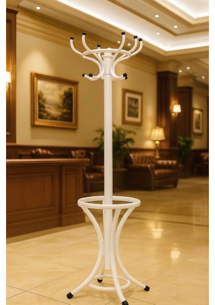 Lüks Beyaz Portmanto Askılık Paslanmaz Metal Boyalı Üreticiden 100 kg Kapasite modelleri