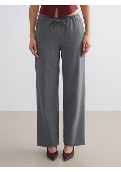 Yeni Sezon Beli Lastikli Geniş Paça Kadın Pantolon fiyatları