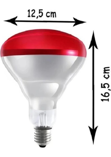 250W Kızılötesi (Infrared) Isıtıcılı Hayvan Isıtma ve Kuluçka Lambası (Kırmızı Işık) E27 (Kalın Duy) modelleri