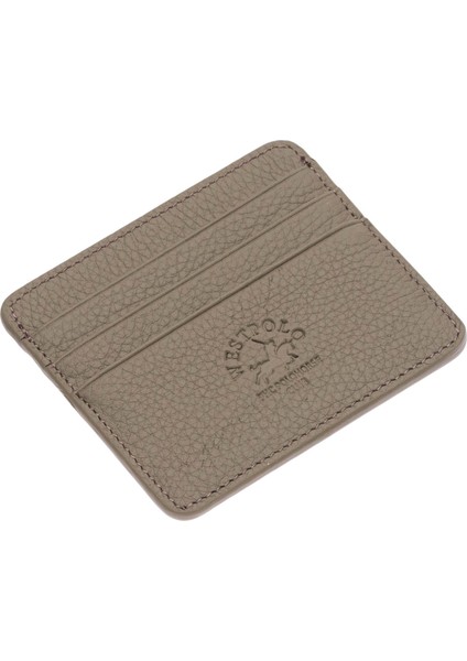 Unisex Süper Slim Para Bölmeli Hakiki Deri Ince Kartlık Cüzdan 6 Bölmeli - Vizon fiyatları