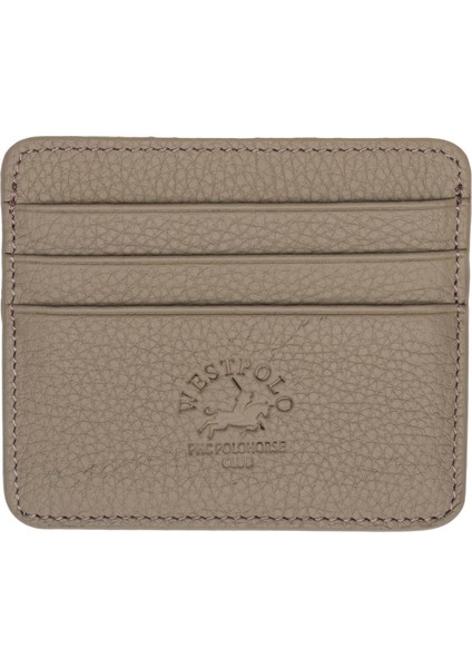 Unisex Süper Slim Para Bölmeli Hakiki Deri Ince Kartlık Cüzdan 6 Bölmeli - Vizon modelleri