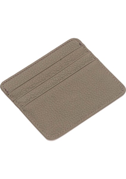 Unisex Süper Slim Para Bölmeli Hakiki Deri Ince Kartlık Cüzdan 6 Bölmeli - Vizon fırsatları