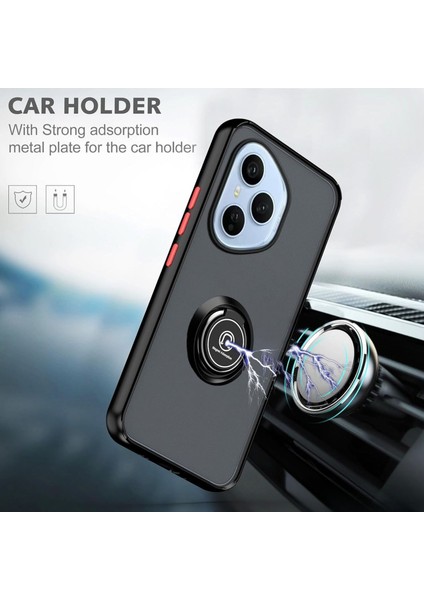 Honor 400 Pro Uyumlu Kılıf Yüzüklü Standlı Extra Darbe Koruma Sert Silikon Kapak - Yeşil fırsatları