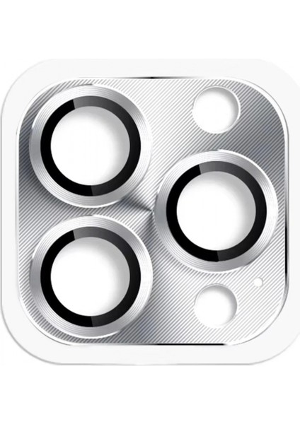 iPhone 16 Pro Max Pers Alüminyum Kamera Lens - Gümüş