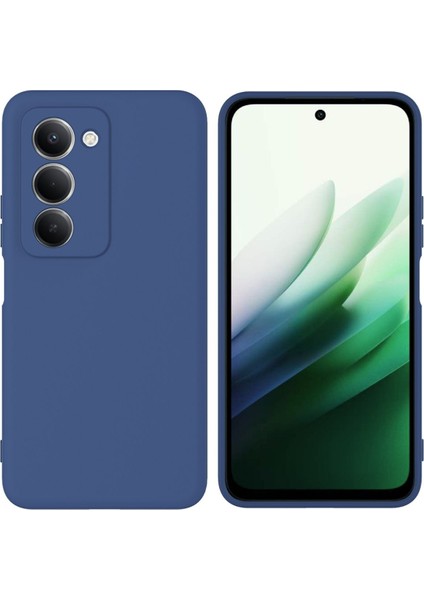 Redmi 15 Uyumlu Silikon Kılıf - Kamera Korumalı Esnek Pastel Renk Kapak - Lacivert