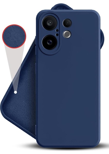 Vivo X200 Fe Uyumlu Silikon Kılıf - Kamera Korumalı Esnek Pastel Renk Kapak - Lacivert