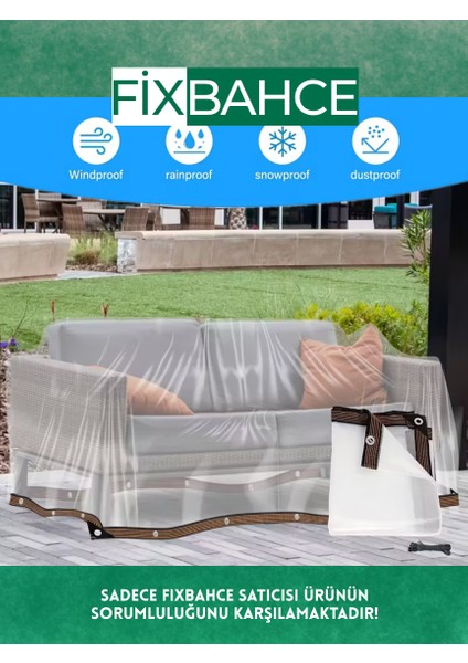 Fixbahçe 2MX4M Şeffaf Pvc Rüzgar,yağmur Geçirmez Mobilya Naylon Örtü modelleri
