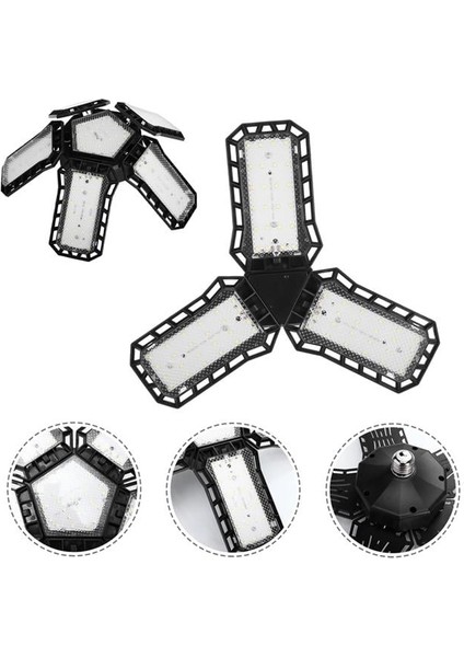 Ledx Ayarlanabilir Açılı 3 Kanatlı 72 Smd Ledli Galaxy Projektör Işığı 40W 4400 Lumen E27 32CM