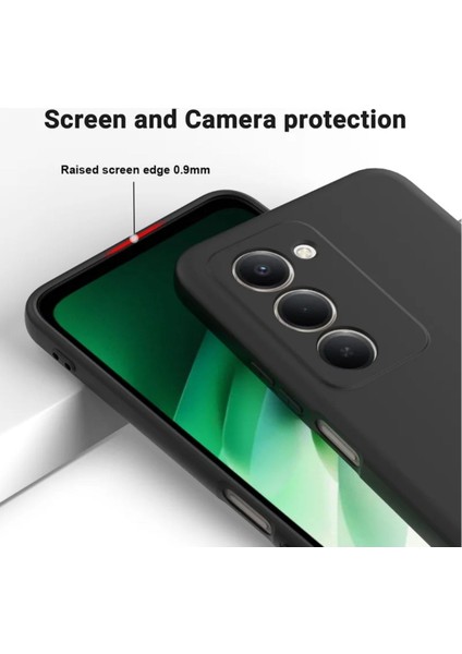 Redmi 15 Uyumlu Silikon Kılıf - Kamera Korumalı Esnek Pastel Renk Kapak - Siyah fırsatları