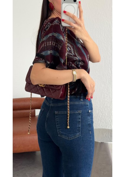 Likralı Kesik Paça Koyu Jean fiyatları