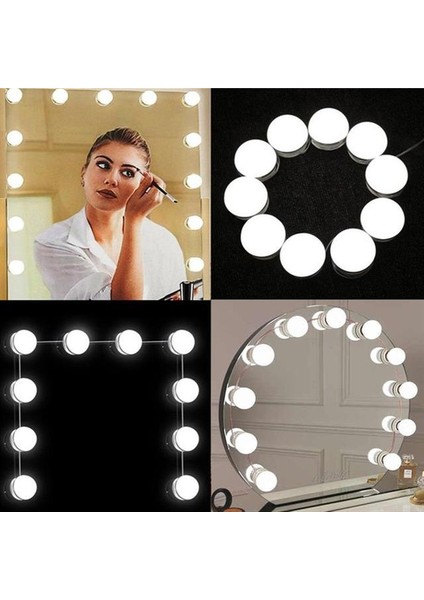 Powermaster PM-7316 10'lu Beyaz Makyaj Aynası Işığı