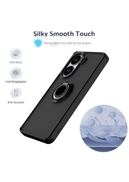 Poco X7 Pro Uyumlu Kılıf Yüzüklü Standlı Extra Darbe Koruma Sert Silikon Kapak - Lacivert indirimleri