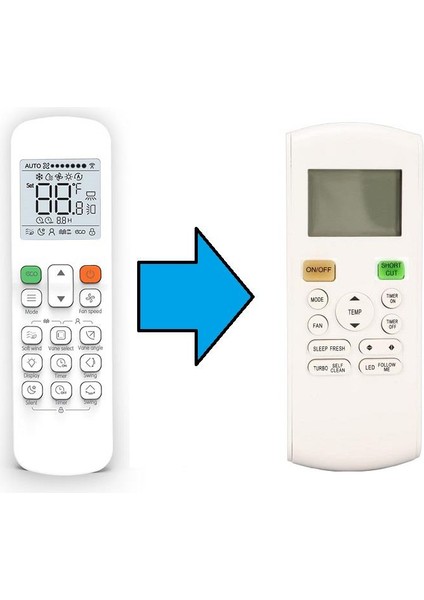 Klima Kumandası-Resimde Sağdaki Gönderilir fiyatları