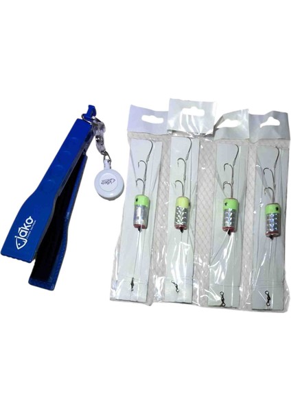 Vmc Iğneli 4 Adet Glovlu Lüfer Çinekop Takımı ve Balık Tutma Maşası Hediye