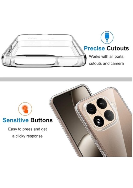 Xiaomi 15T Pro Uyumlu Silikon Kılıf - Kamera Korumalı Esnek Pastel Renk Kapak - Şeffaf fiyatları