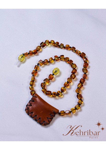 Cevşenli Bebek Kehribar Kolye