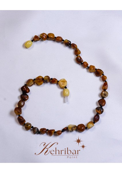 Ham Kehribar Bebek Kolye