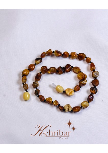 Ham Kehribar Bebek Kolye