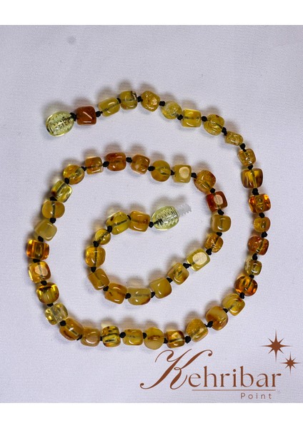 Küp Model Bebek Kehribar Kolye