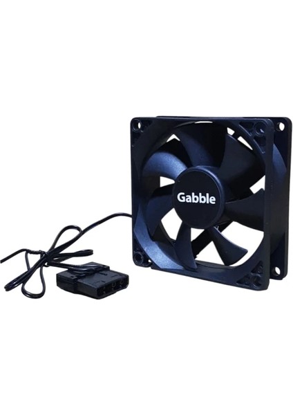 GAB-KFS08 8 cm Siyah Sessiz Kasa Fanı