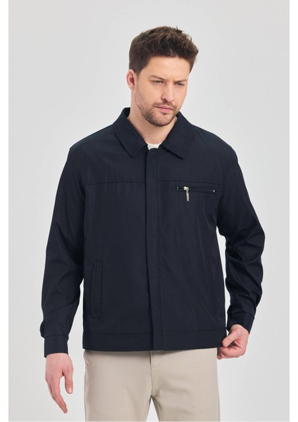Erkek Lacivert Klasik Yaka Mevsimlik Mont&ceket fırsatları