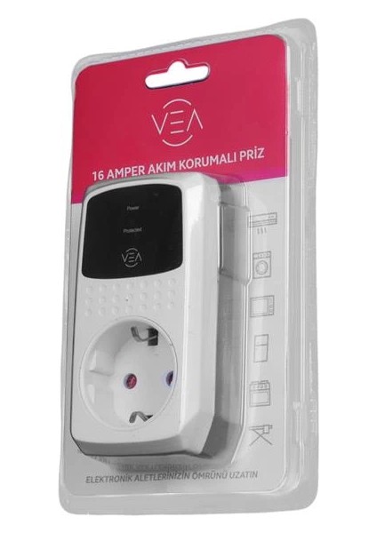 VE-25532 16A 4000W Tekli Priz Aşırı Yüksek Gerilim Koruma ve Çocuk Güvenliği Özellikleri modelleri