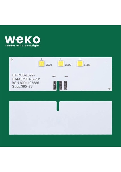 Buzdolabı Iç Aydınlatma Ledi LD79 HT-PCB-L322-H14A079B-L-V01 3 Çipli fiyatları