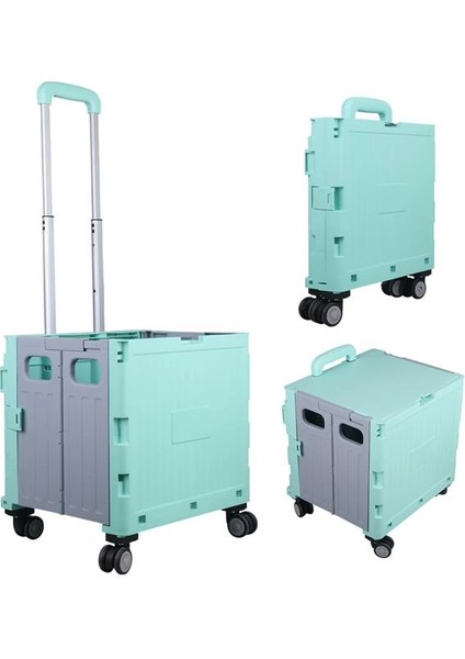 SN-26966 Katlanabilir Market Pazar Kamp Tekerlekli Alışveriş Arabası 60KG Kapasiteli