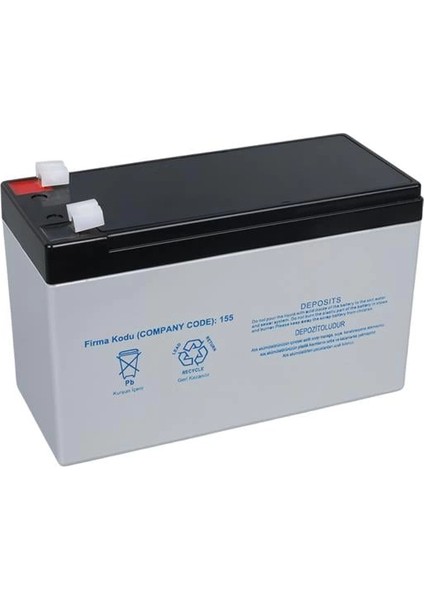 YH-127.0 12 Volt 7 Amper Akü (150X65X90 Mm) modelleri