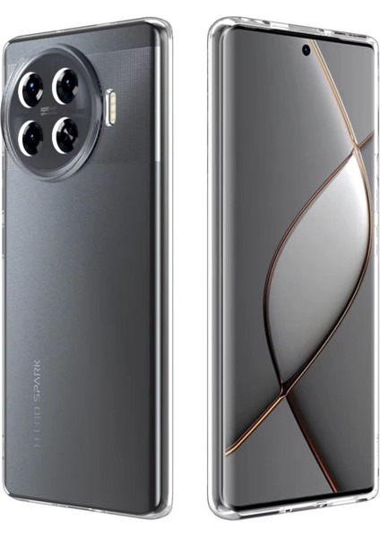 Tecno Spark 20 Pro Plus Uyumlu Şeffaf Silikon Kılıf - Kamera Korumalı Esnek Tam Koruma Kapak fiyatları