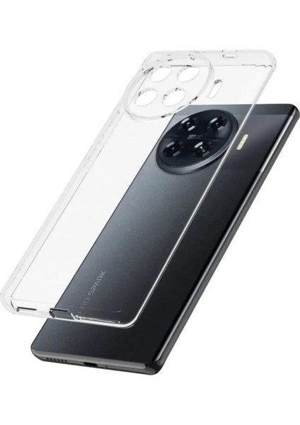 Tecno Spark 20 Pro Plus Uyumlu Şeffaf Silikon Kılıf - Kamera Korumalı Esnek Tam Koruma Kapak modelleri