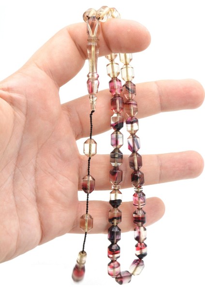 Hakan Turan Yapımı Uçlu Kapsül Kesim Şeffaf Pembe Sıkma Kehribar Tesbih fırsatları