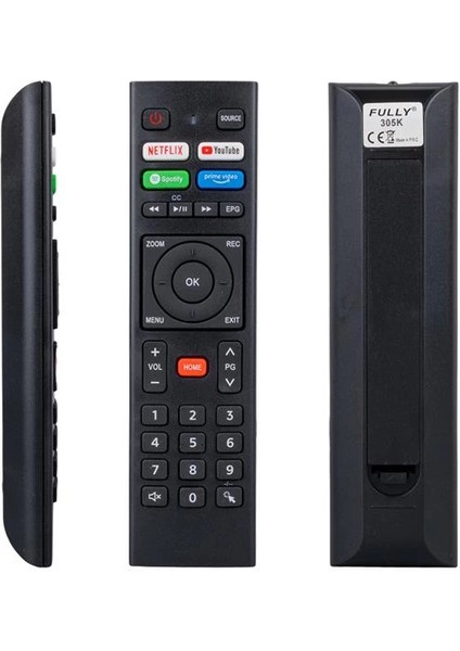 Telenova Netflıx - Youtube - Spotify - Prime Video Tuşlu Ses Komutsuz LCD LED Tv Kumanda