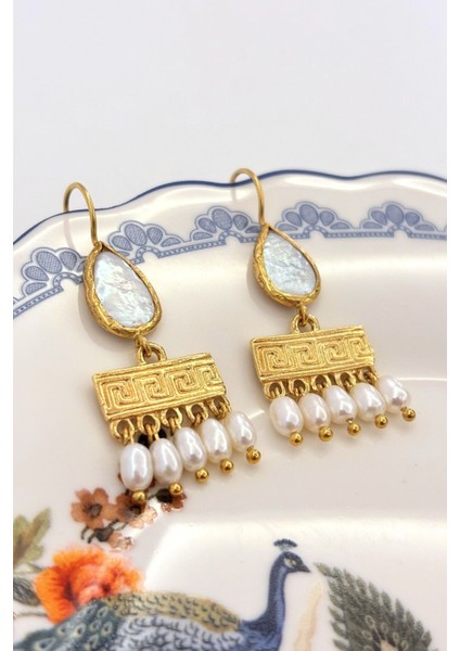 Golden Traces No:1 Altın Kaplama Küpe