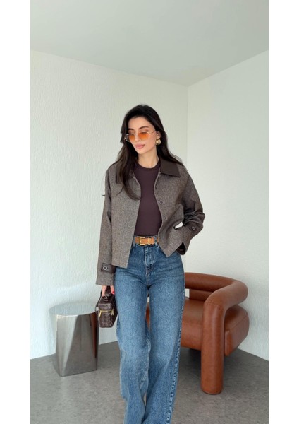 Deri Yakalı Kahve Ceket modelleri