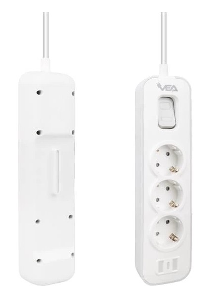 VE-NOVA103 A Class 3'lü Anahtarlı 1.5 Metre Akım Korumalı Priz fiyatları