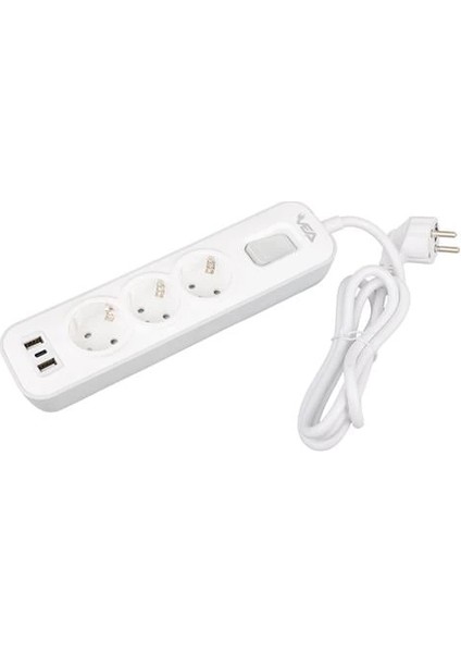 VE-NOVA103U A Class 3'lü 2 Usb'li Anahtarlı 1.5 Metre Akım Korumalı Priz modelleri