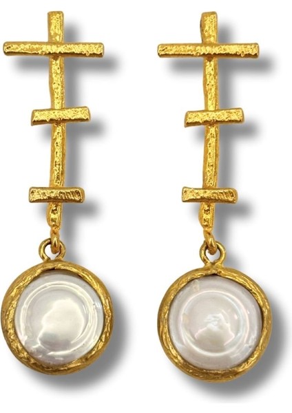 Ancient Layers No:1 Altın Kaplama Küpe modelleri