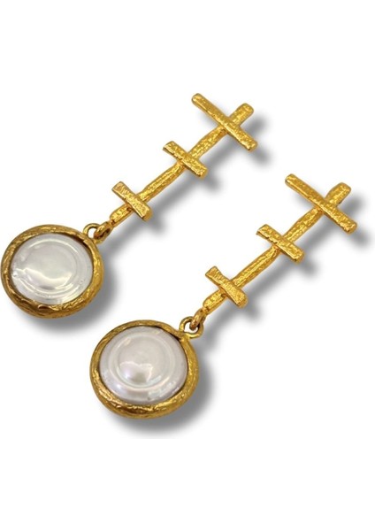 Ancient Layers No:1 Altın Kaplama Küpe fırsatları