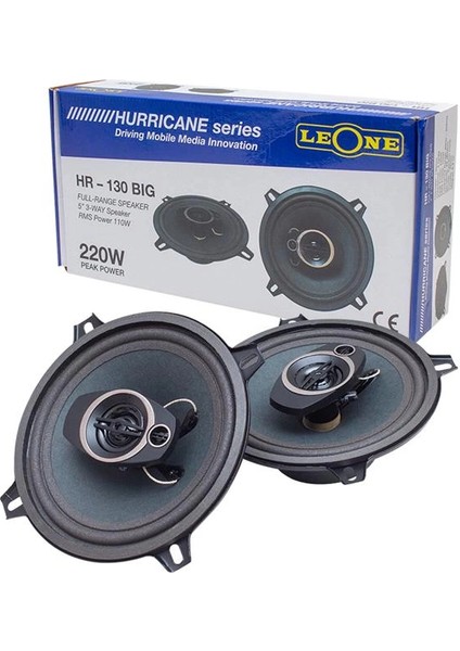 13 cm 220 Watt Max 110 Watt Rms 3 Yollu 2'li Hoparlör HR-130 Bıg modelleri