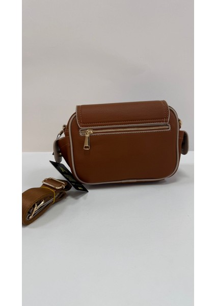 , Toka Aksesuar Detaylı,kapaklı,çok Gözlü, Taba Açık Vizon Kadın Çapraz Çantası fırsatları